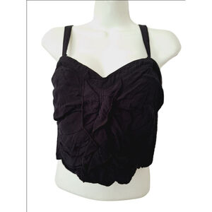 Abercrombie & Fitch Size L Black Cropped Witchy diva Gothic punk rock too